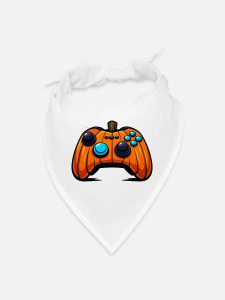 Pumpkin Game Controller - Bandana - white - Front