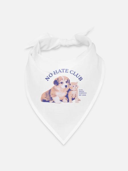 No Hate Club - Bandana - white - Front