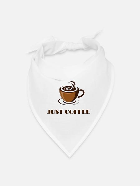 JUST COFFEE - Bandana - white - Front