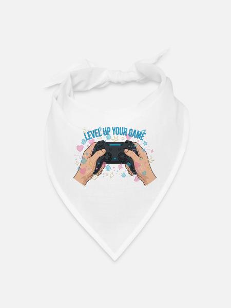 Level Up Your Game Controller - Bandana - white - Front