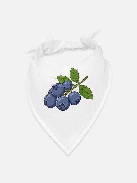blueberry fruit - Bandana - white