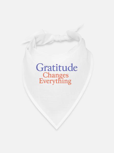 Inspirational Gratitude Quote Design - Bandana - white