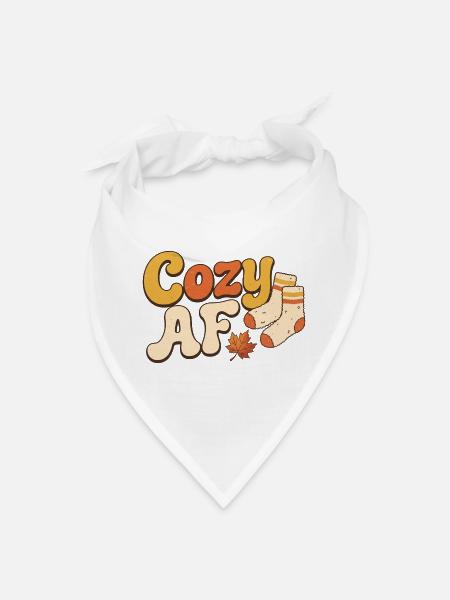 Cozy AF Autumn Socks - Bandana - white - Front