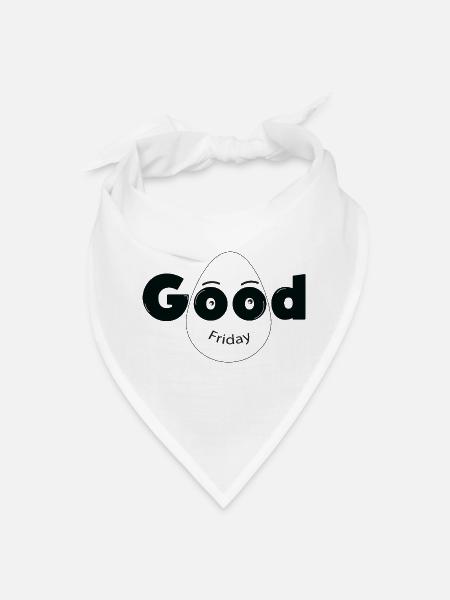 Good Friday Egg Mascot - Bandana - white