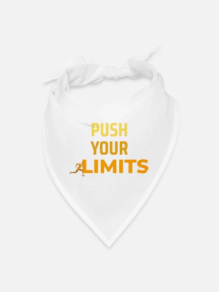 Push Your Limits Runner Graphic - Bandana - white - Front