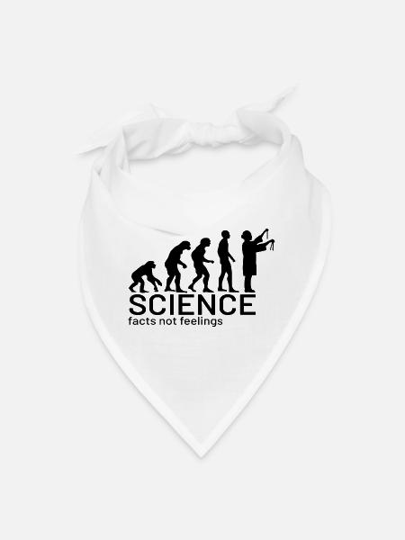 Evolution of Science (facts not feelings) - Bandana - white - Front