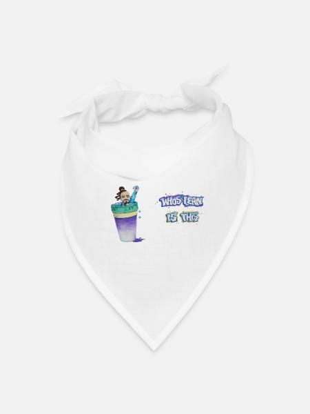 Who I Am Is This Cup - Bandana - white - Front