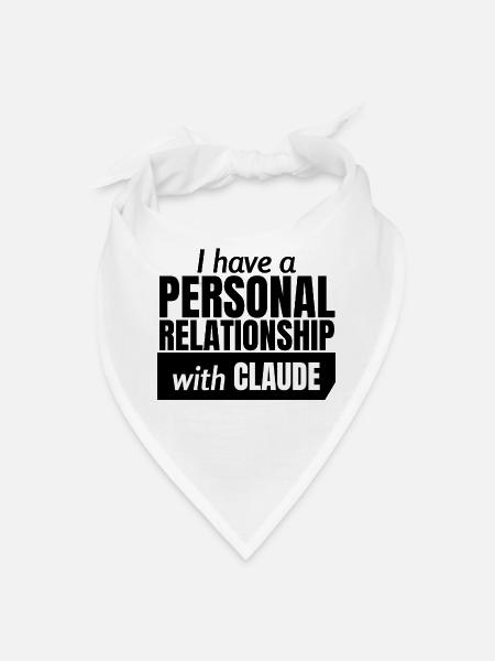 With CLAUDE Typography Tee - Bandana - white - Front