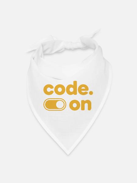 Code On Programmer Coding Humor - Bandana - white - Front