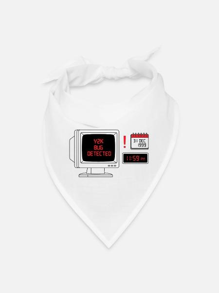 Retro Tech Bug Detection Design - Bandana - white - Front
