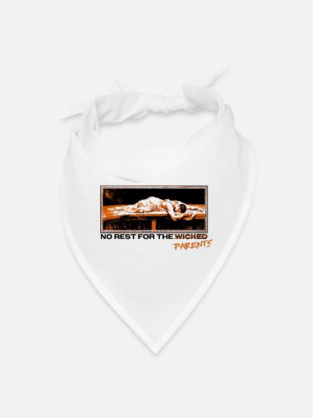 Parents – Exhausted Figure Classical Grit - Bandana - white - Front