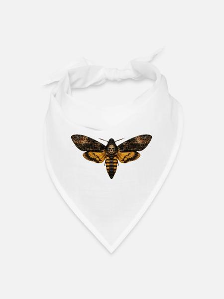Death's head Hawkmoth Acherontia atropos - Bandana - white - Front