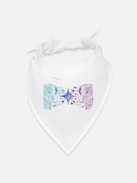 Twin Circuit Minds - Bandana - white - Front