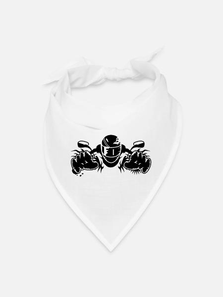ride a motorcycle - Bandana - white - Front