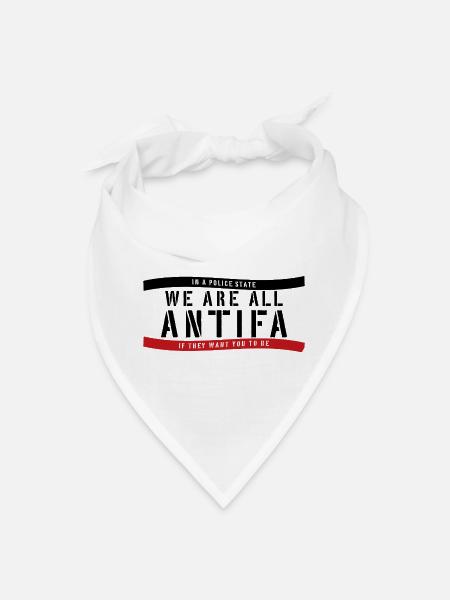 WE ARE ALL ANTIFA - Bandana - white