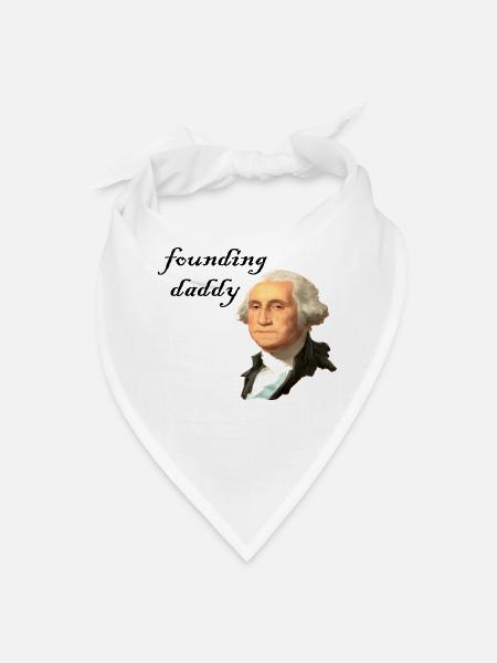 Founding Daddy Portrait Tee - Bandana - white - Front