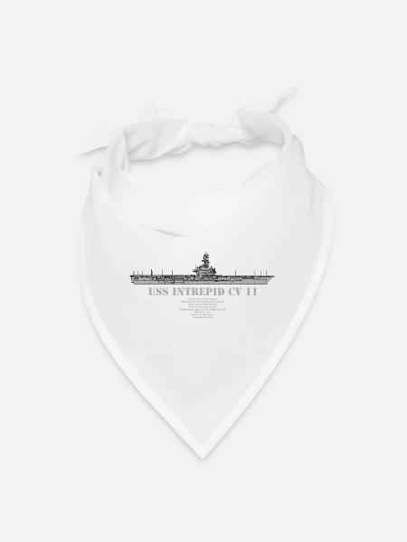 USS Intrepid (CV 11) - Bandana - white - Front