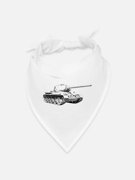 T-34 Tank Illustration - Bandana - white - Front