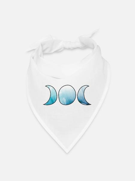 Blue Moonwave Triptych - Bandana - white - Front