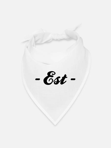 Established - to be customized with a year - Bandana - white - Front