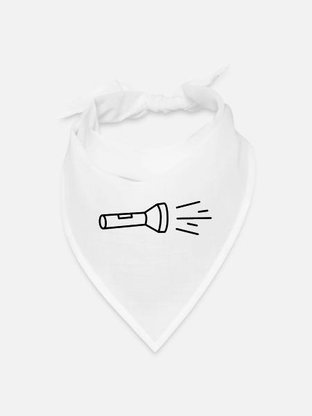 flashlight - Bandana - white - Front