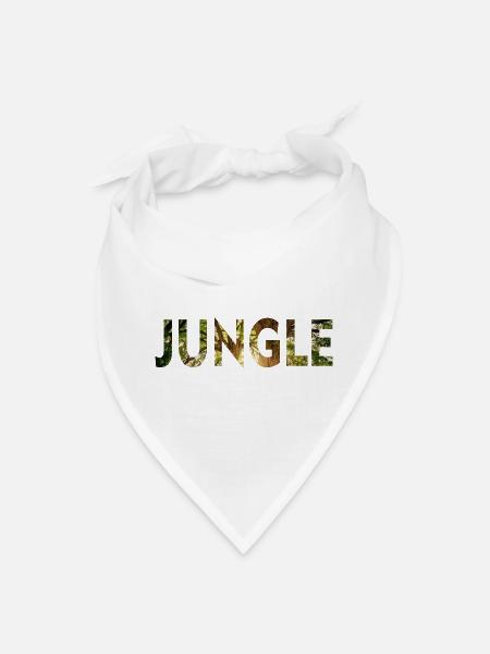 Jungle Leaf Typography - Bandana - white