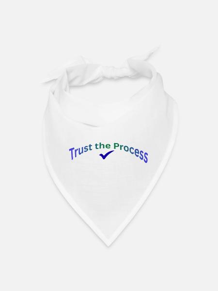 Trust the process unique design - Bandana - white