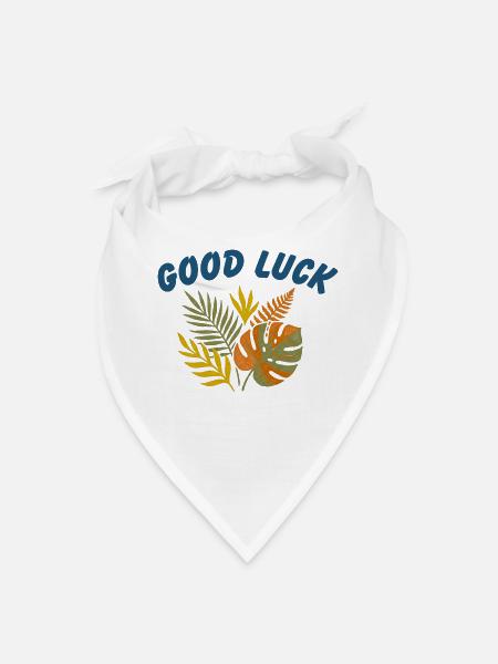 Good Luck Tropic Leaves - Bandana - white - Front