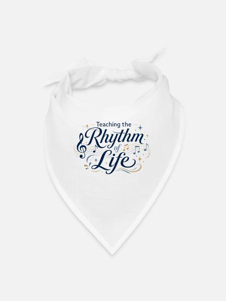 Rhythm of Life Music School Teaching Staff - Bandana - white - Front