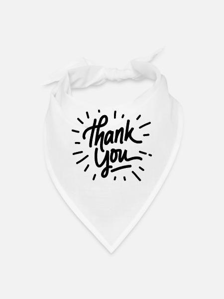 Thank you - Bandana - white