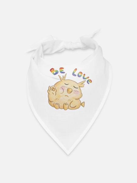 Chubby Zen Duck - Bandana - white - Front