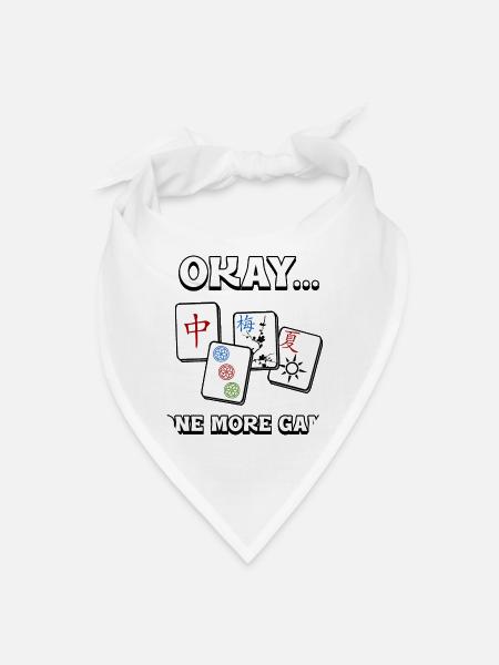 Mahjong Okay One More Game - Bandana - white - Front