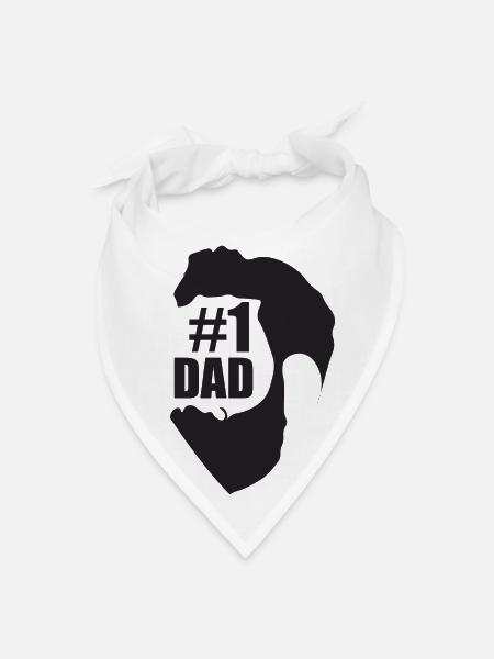 Beard-Bearded Father - Bandana - white - Front