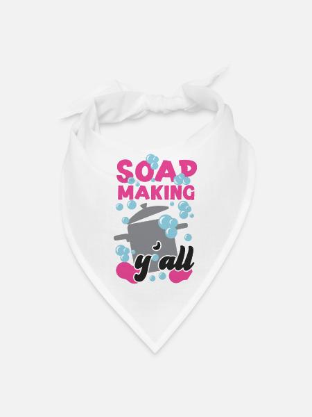 Soap Making Crafting Soap Making - Bandana - white - Front