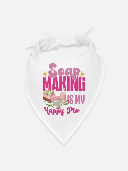 Soap Making Crafting Soap Making - Bandana - white - Front