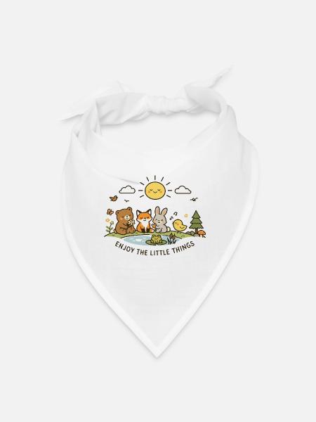 Sunlit Meadow Friends - Bandana - white - Front