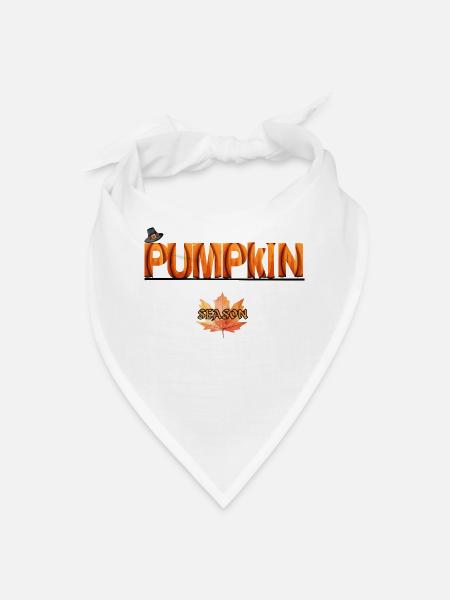 Pumpkin Season Autumn Leaf - Bandana - white - Front