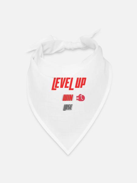 Level Up Win Lose Sports game design - Bandana - white - Front