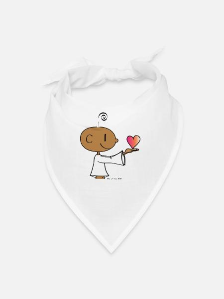 The little Yogi - Bandana - white - Front