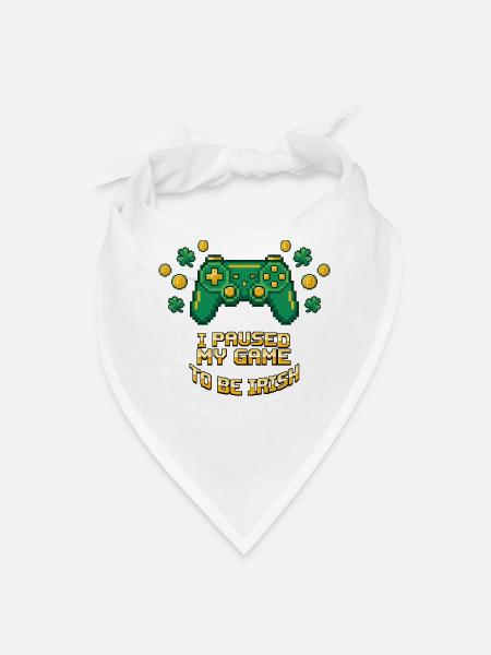 Paused Game for Irish - Bandana - white - Front