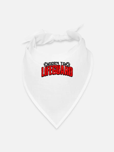 Born to Lifeguard - lifeguard - Bandana - white - Front