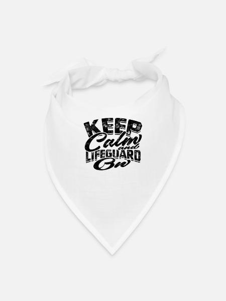Keep Calm and Lifeguard On - lifeguard - Bandana - white - Front