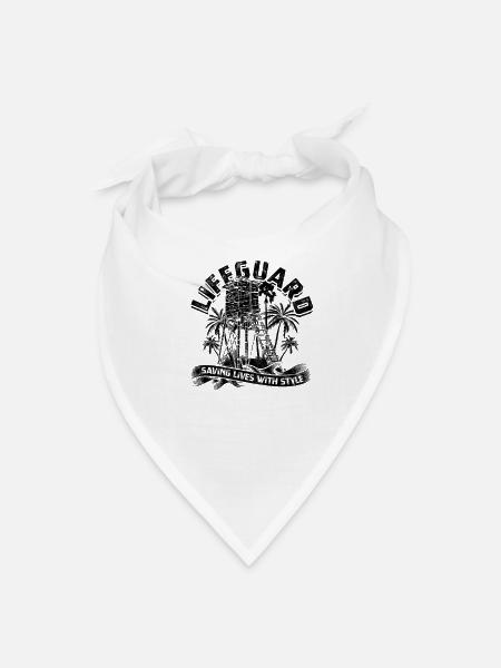 Lifeguard, Saving lives with style - lifeguard - Bandana - white - Front