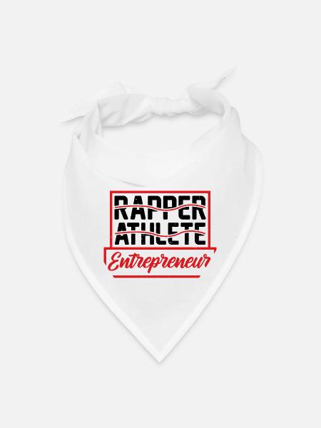 Rapper Athlete Entrepreneur 57 - Bandana - white - Front
