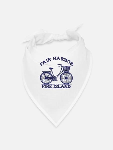 Fair Harbor Fire Island Beach Cruiser Bike LI NY - Bandana - white - Front