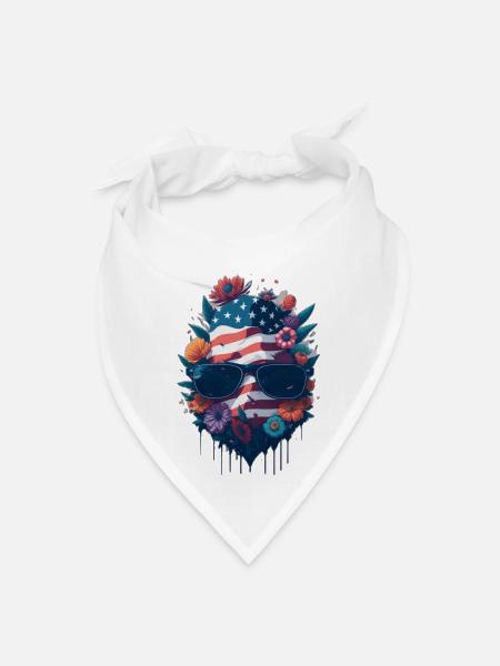 Usa patriotic Vector - Bandana - white - Front