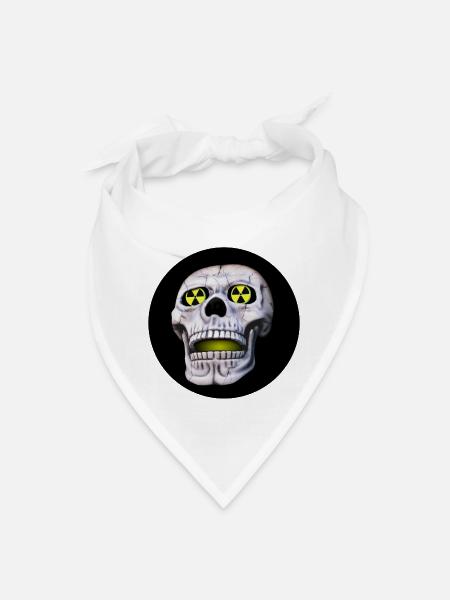 nuclear skull - Bandana - white - Front