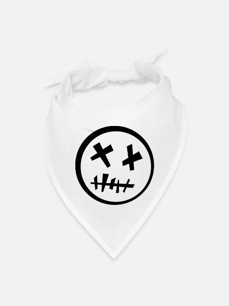 Voodoo Head - Bandana - white - Front