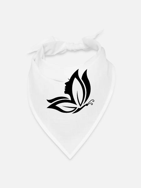 Elegant Crescent Moon Silhouette Design - Bandana - white - Front