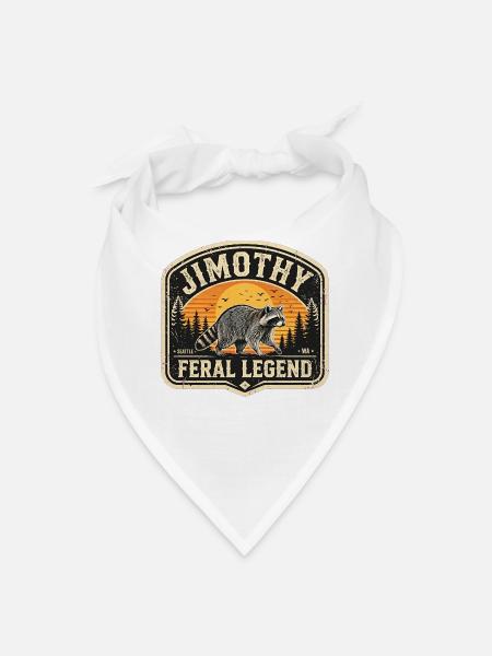 Jimothy Feral Legend Patch - Bandana - white